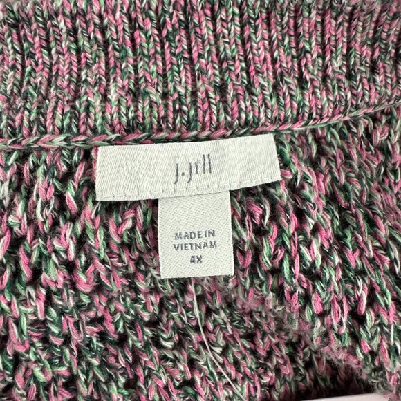 J. Jill Crochet Knit Cardigan Sweater 4X Cotton V-Neck Slouchy NWOT CJ-2156 - Picture 9 of 12